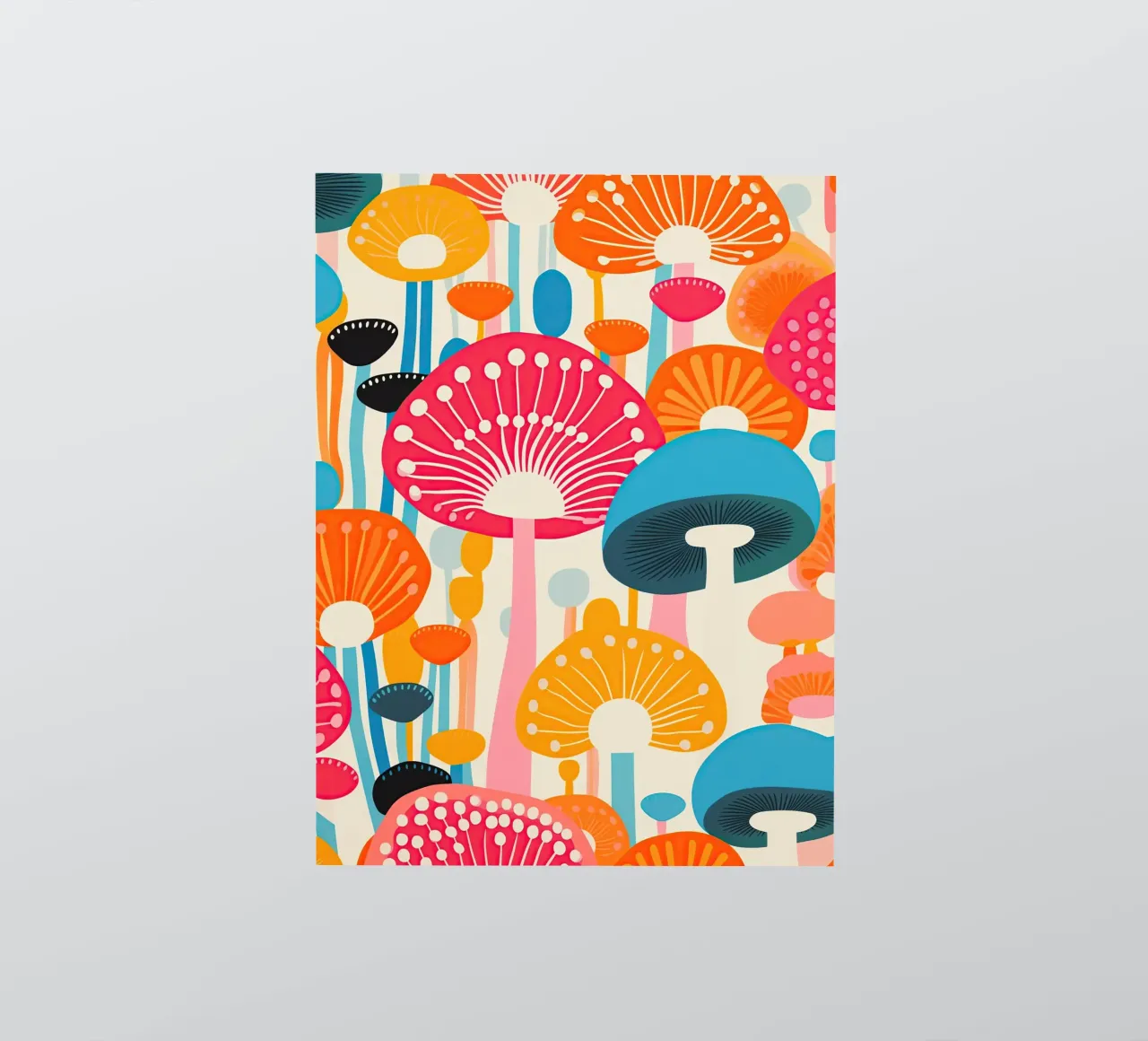 Psychedelic mushroom pattern sticker by Autofocus