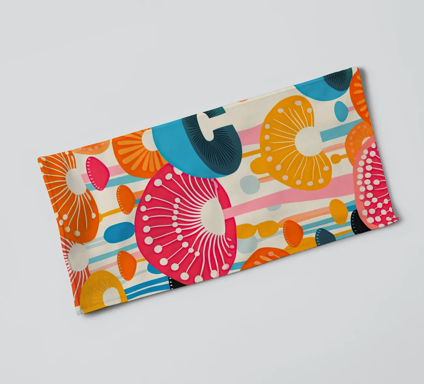 Psychedelic mushroom pattern towel by Autofocus
