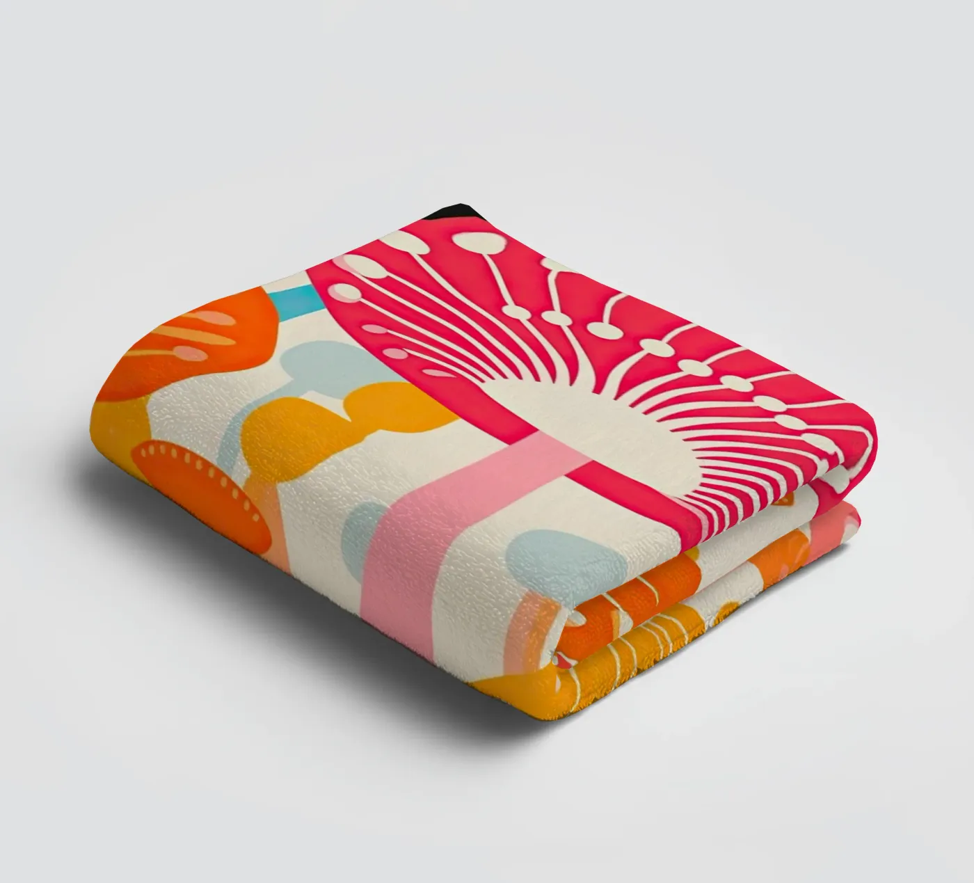 Psychedelic mushroom pattern towel by Autofocus
