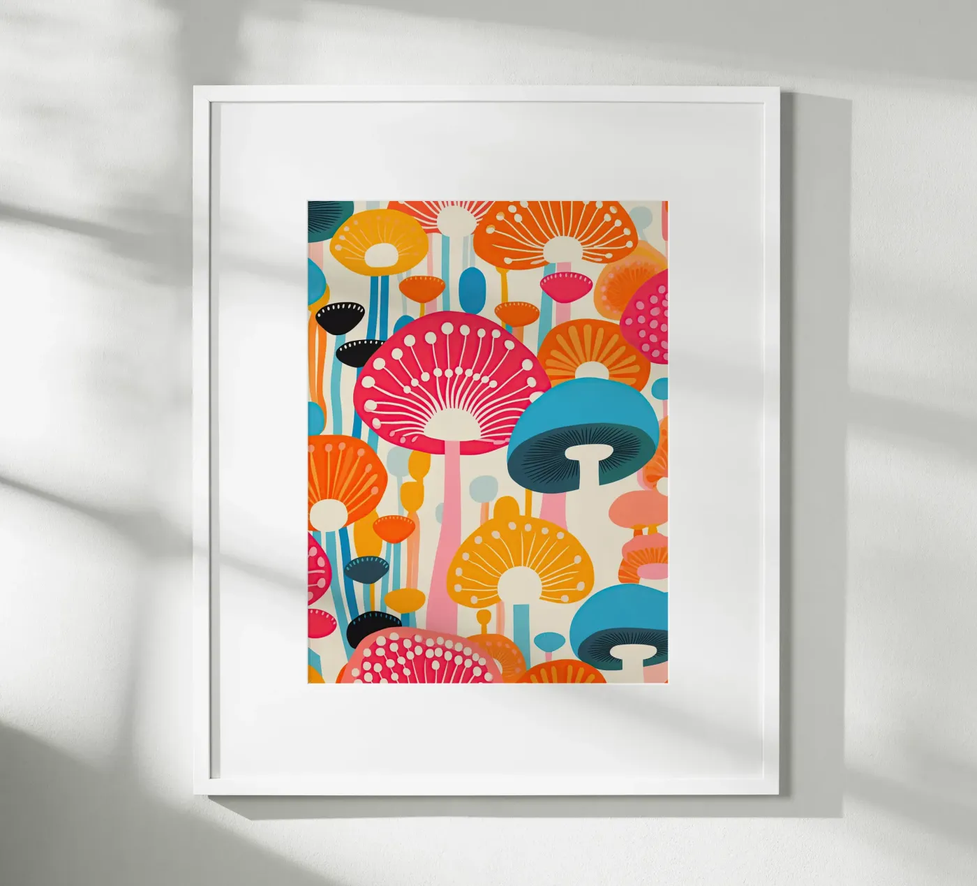 Psychedelic mushroom pattern poster by Autofocus