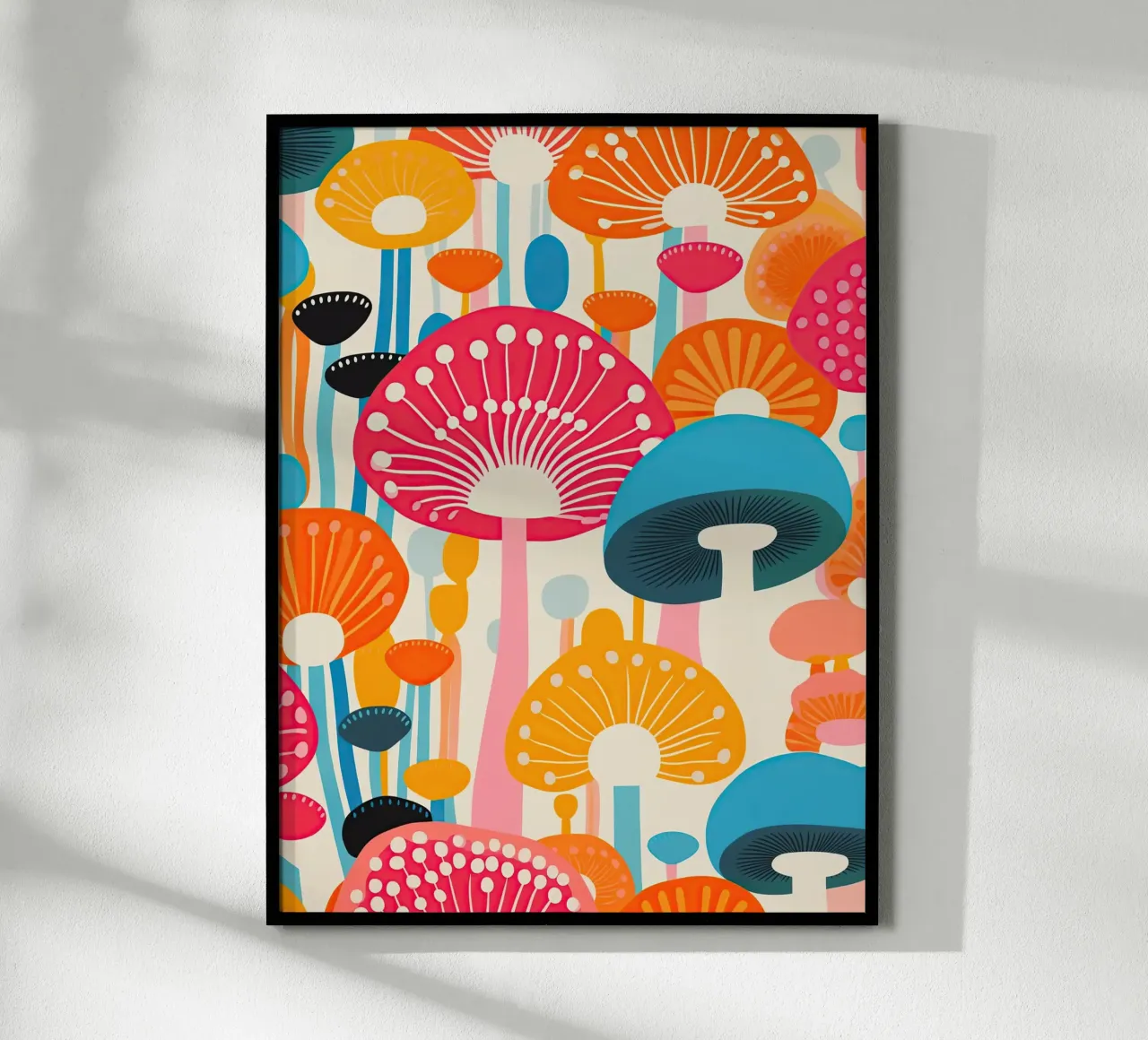 Psychedelisch paddenstoelpatroon poster van Autofocus