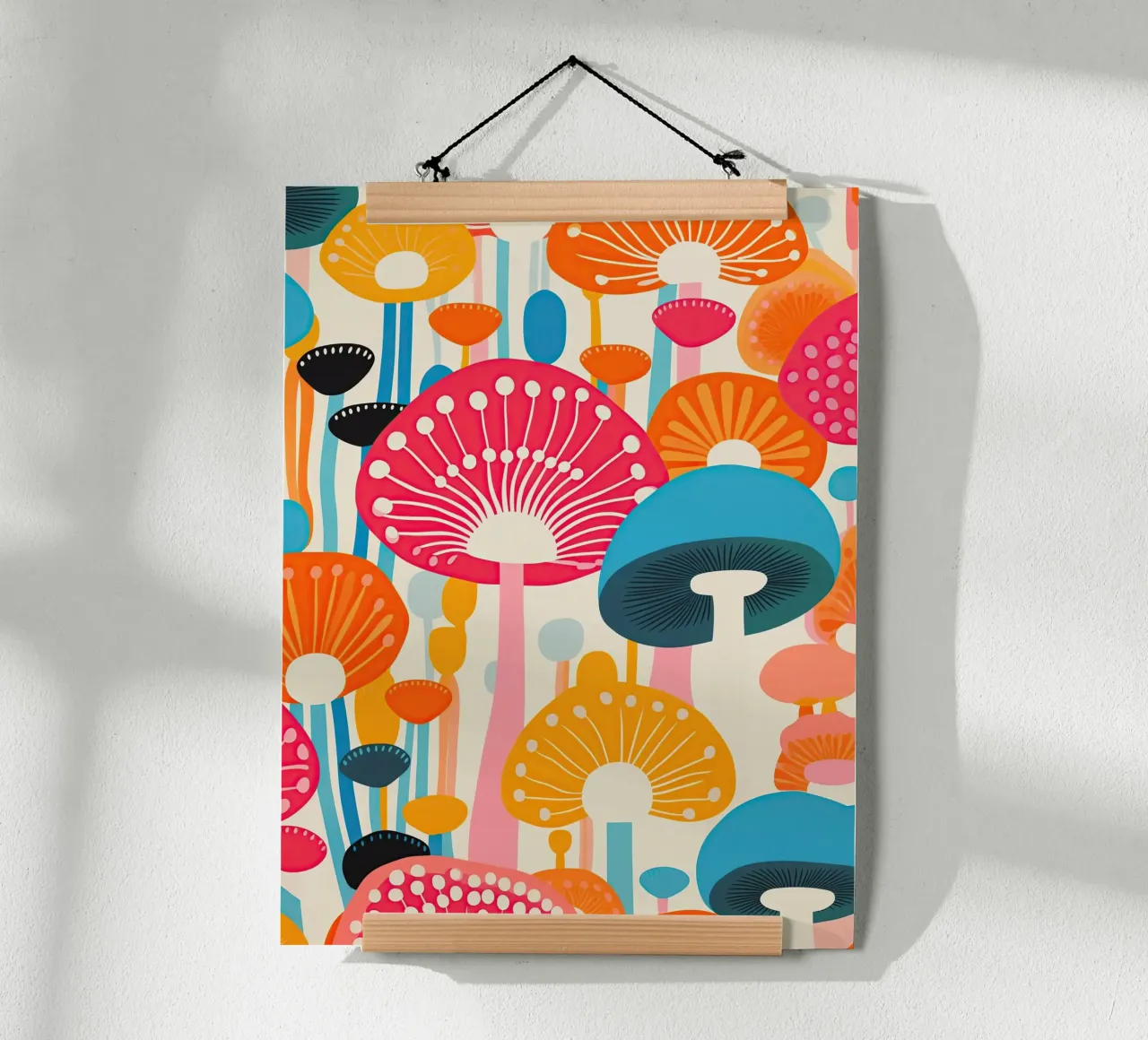 Psychedelisch paddenstoelpatroon poster van Autofocus