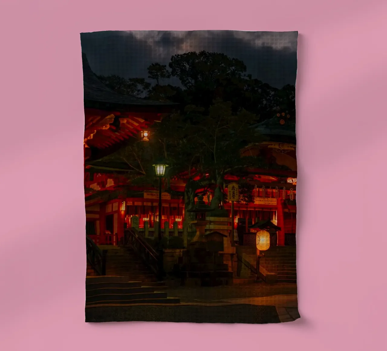 Tempio di Kyoto di notte canovaccio da cucina da Marcel Bisig