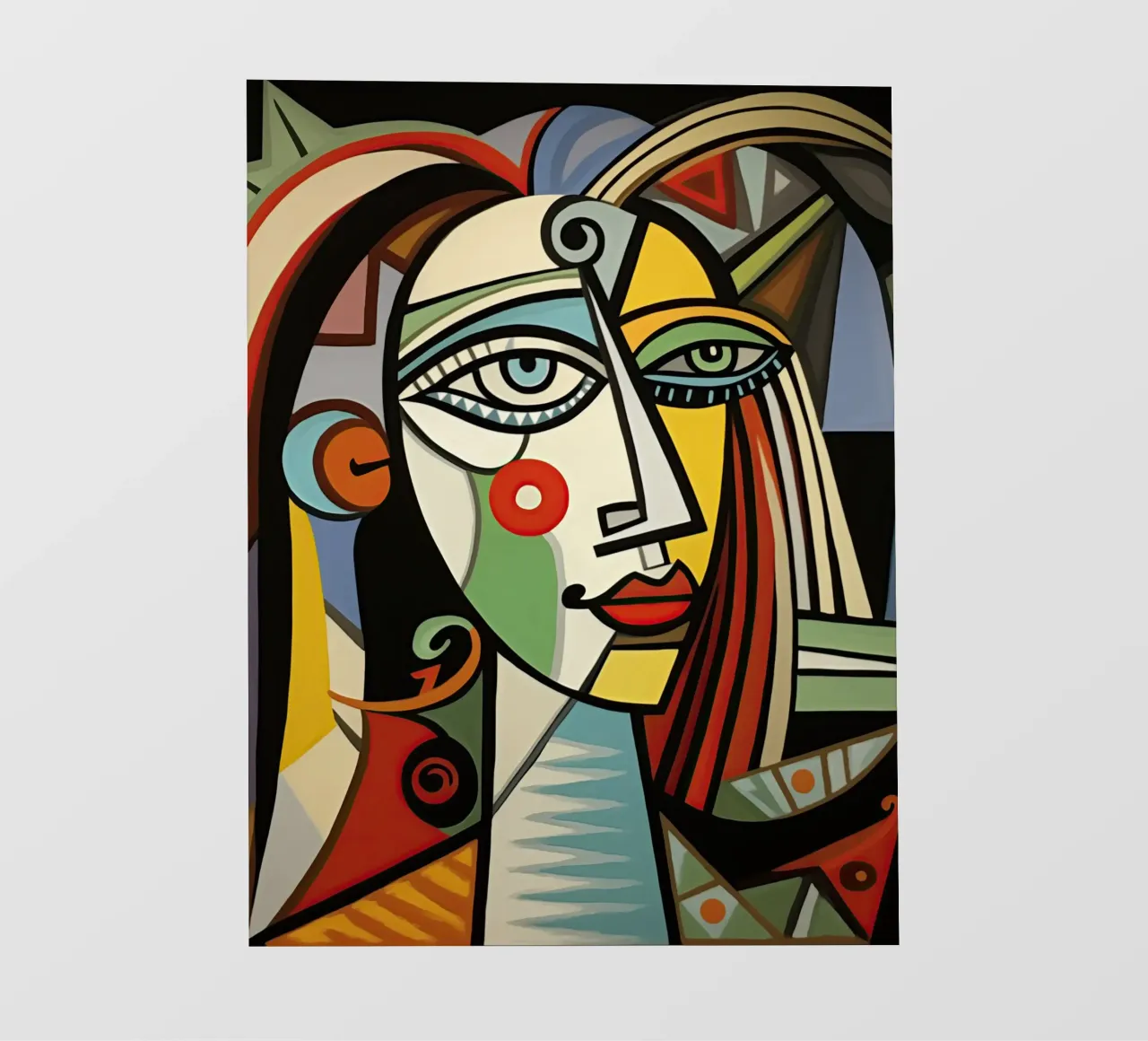 Picasso Forever | Ritratto di ispirazione cubista telo in pvc da Autofocus
