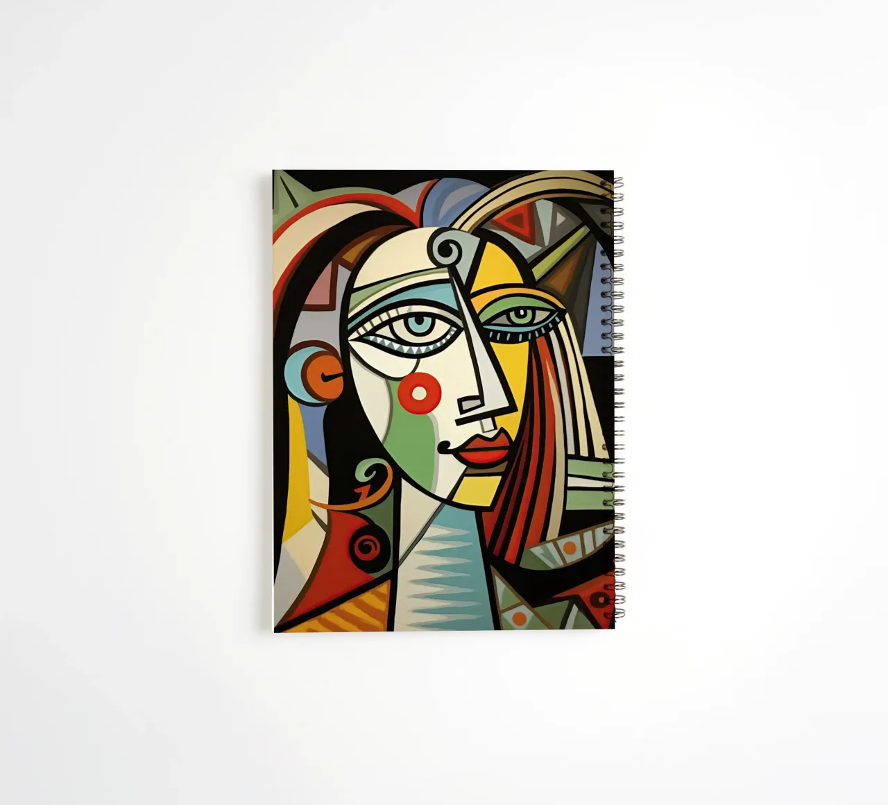 Picasso Forever | Cubist-inspired portrait spiral notebook by Autofocus