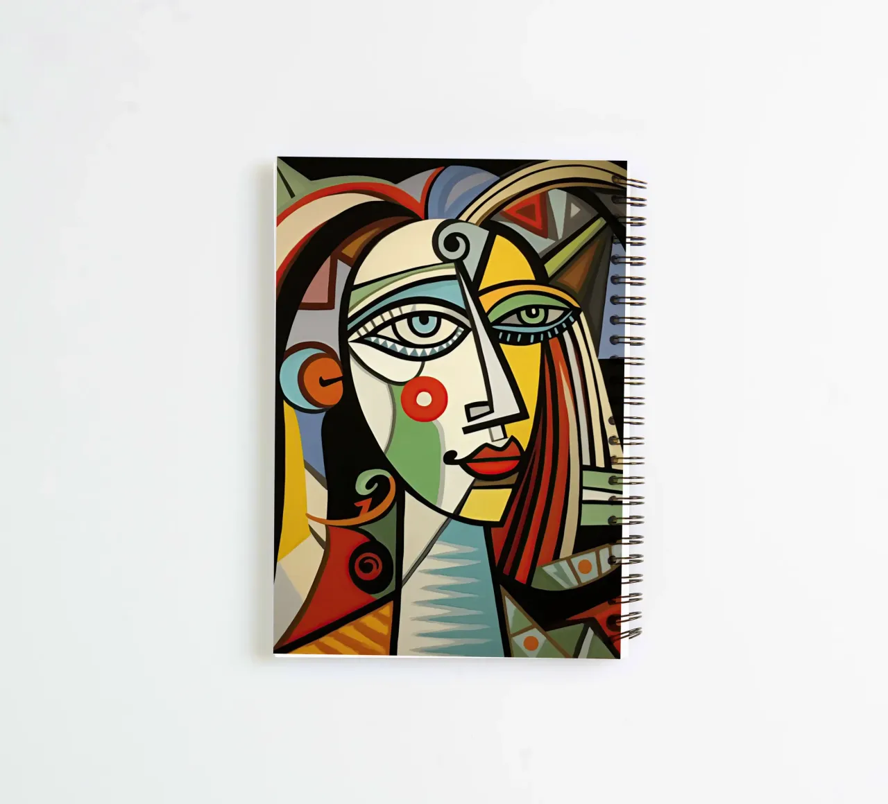 Picasso Forever | Cubist-inspired portrait spiral notebook by Autofocus