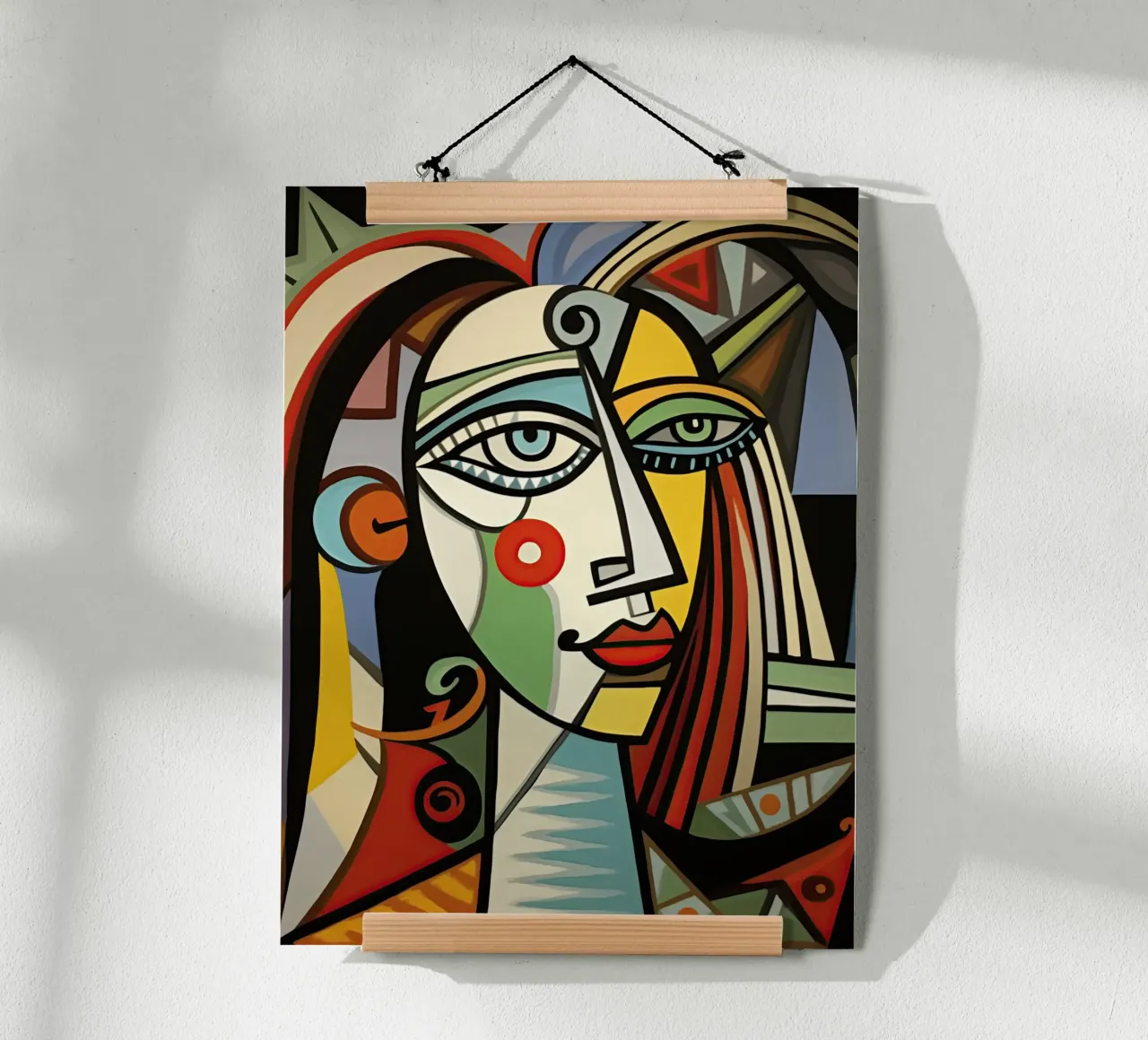 Picasso Forever | Ritratto di ispirazione cubista carta hahnemühle da Autofocus