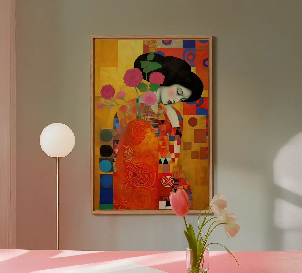 Patchwork collage in memory of Gustav Klimt alu-dibond by Autofocus