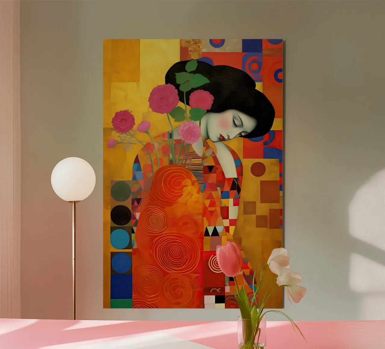 Patchwork collage in memory of Gustav Klimt alu-dibond by Autofocus