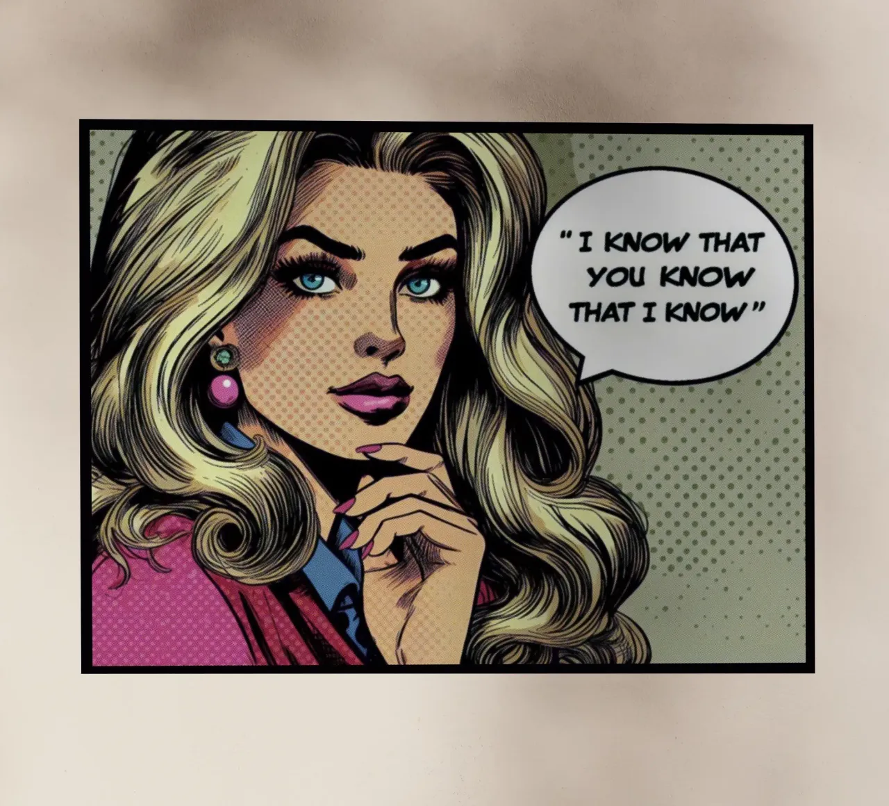 I know that you know – Vintage Posterdruck pellicola backlit da posterprints-by-nomad