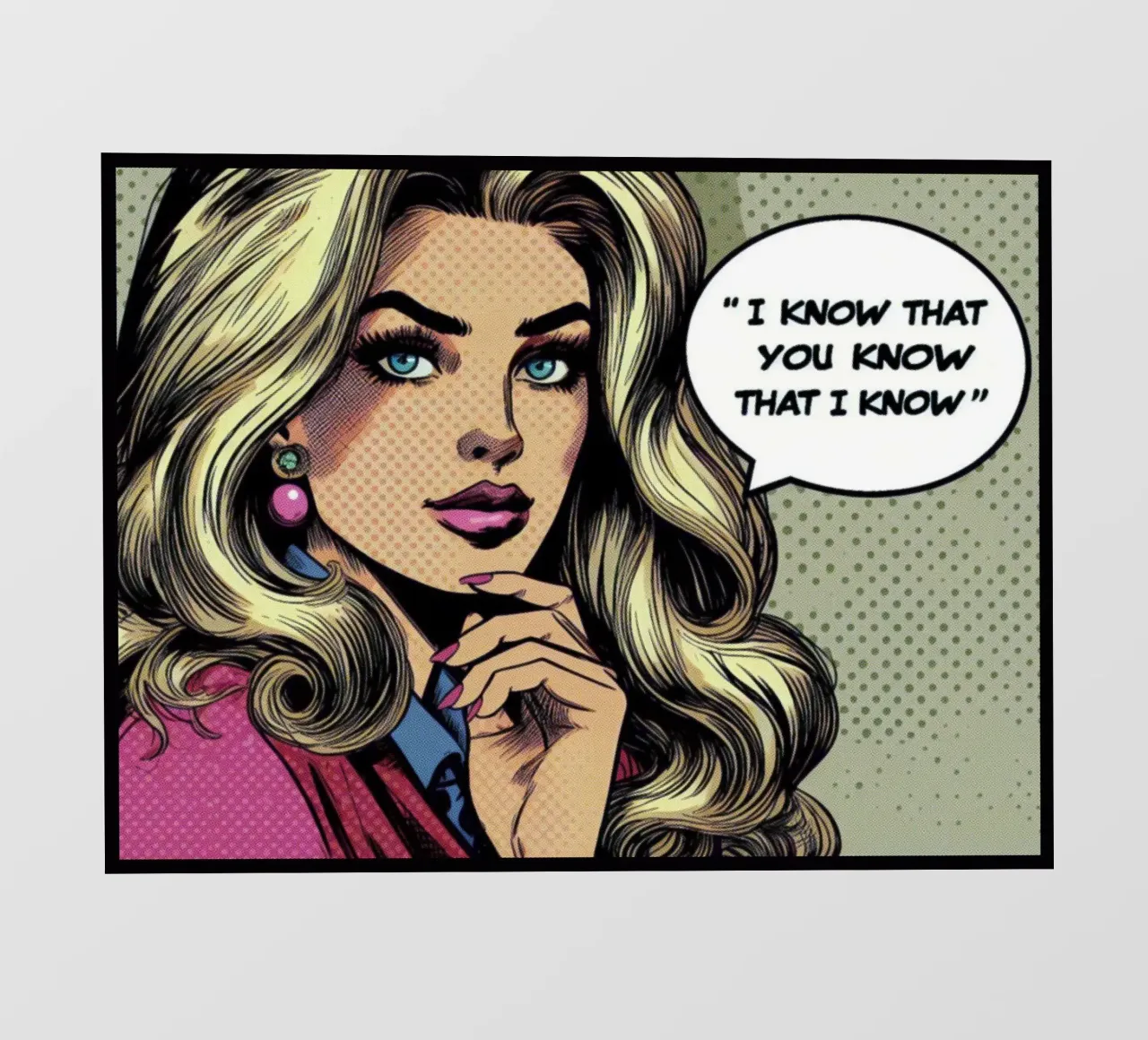 I know that you know – Vintage Posterdruck pellicola backlit da posterprints-by-nomad