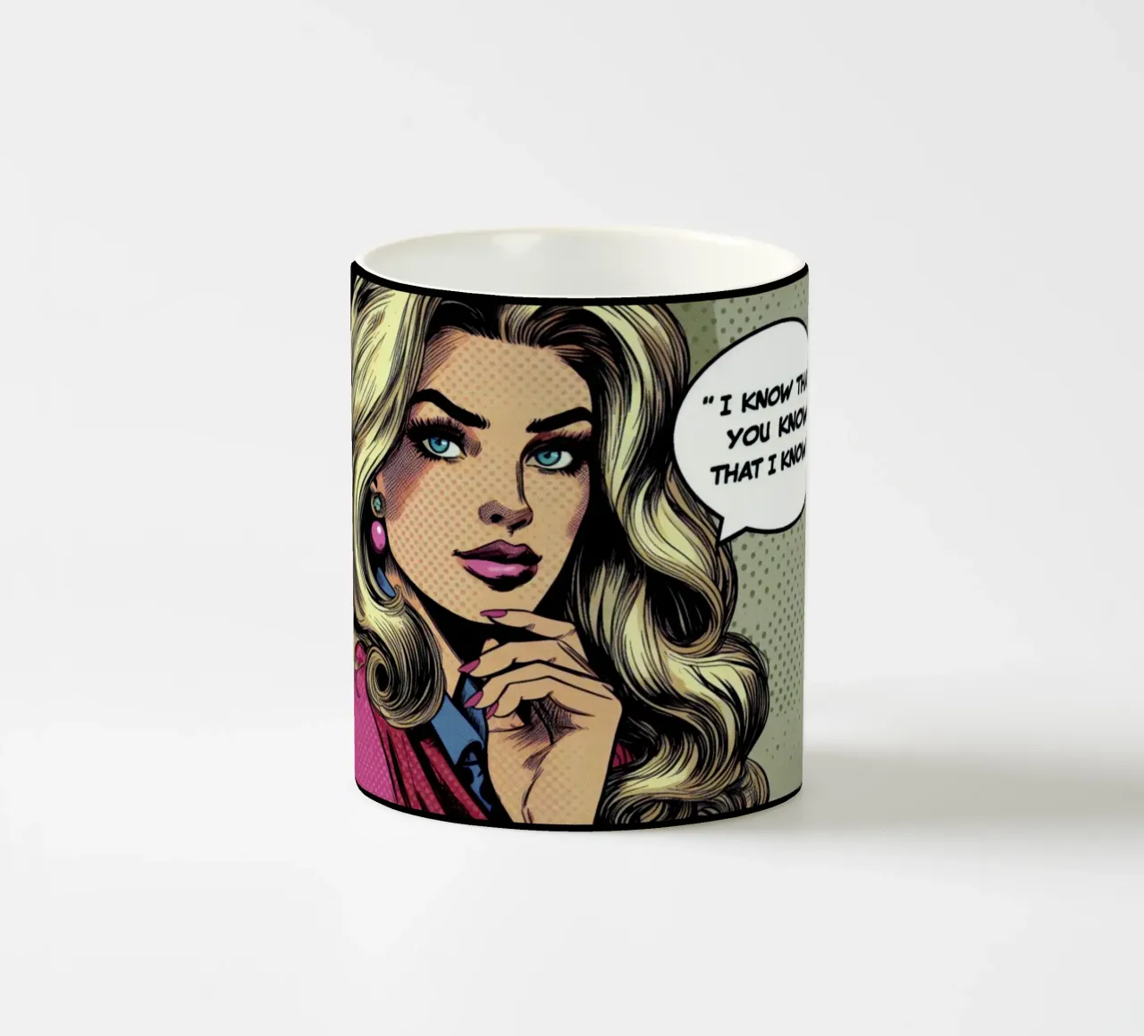 I know that you know – Vintage Posterdruck tazza in ceramica da posterprints-by-nomad