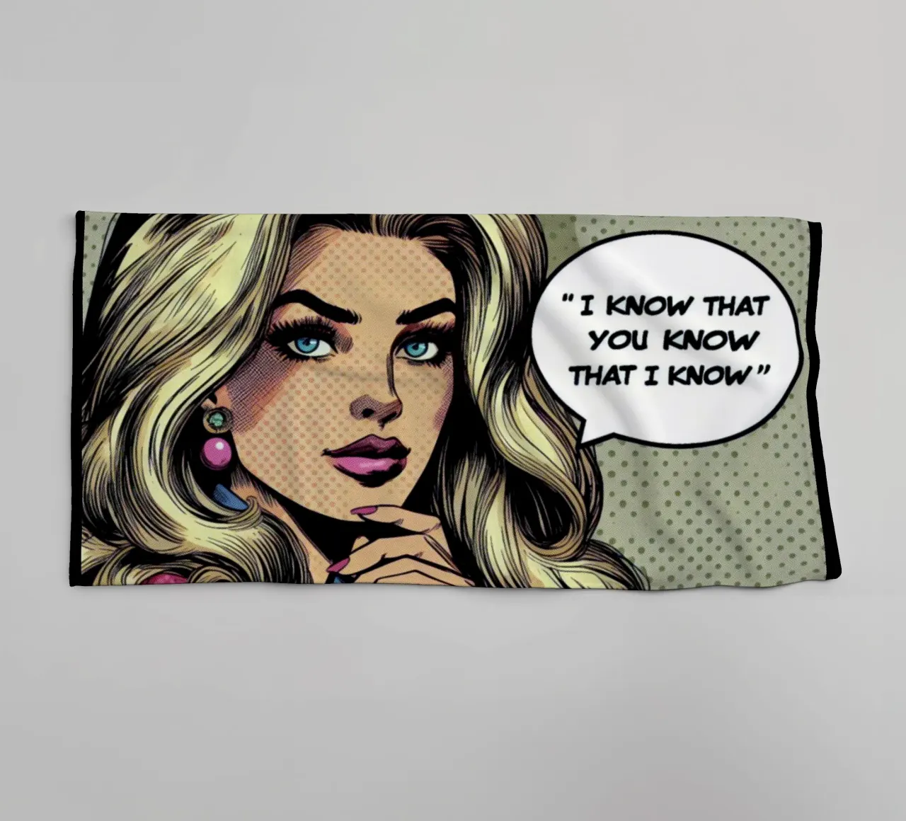 I know that you know – Vintage Posterdruck asciugamano da bagno da posterprints-by-nomad
