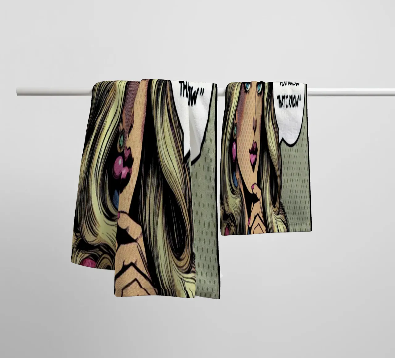 I know that you know – Vintage Posterdruck asciugamano da bagno da posterprints-by-nomad