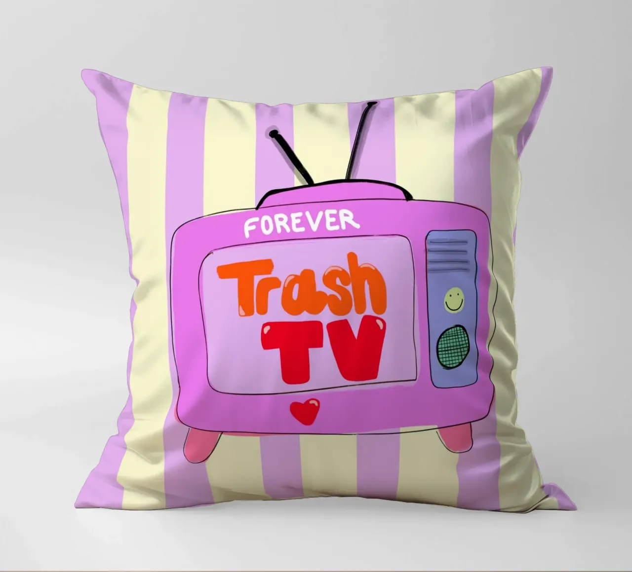 Trash TV cuscino da Hej Ibiza by Ute Arnold