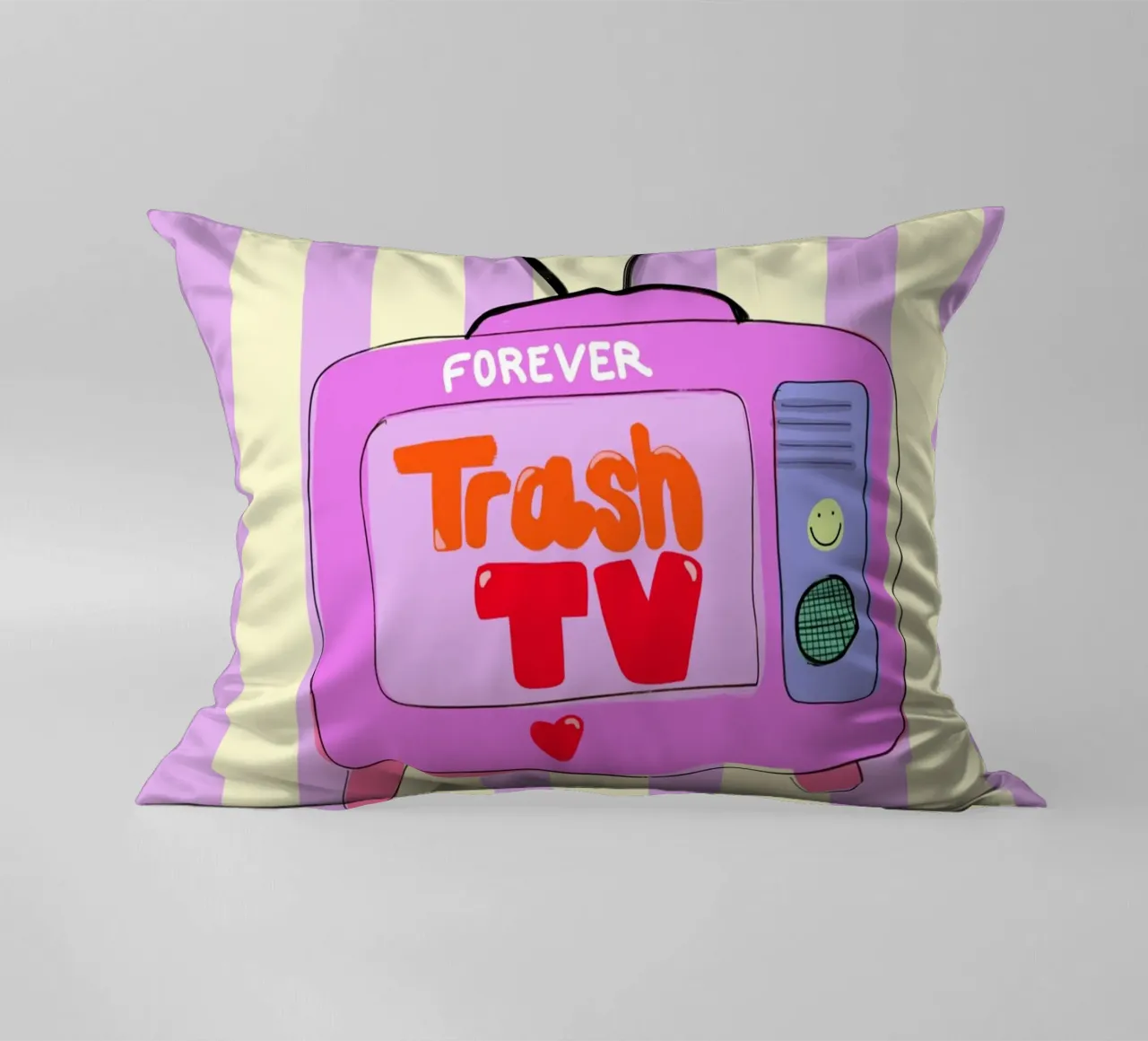 Trash TV cuscino da Hej Ibiza by Ute Arnold