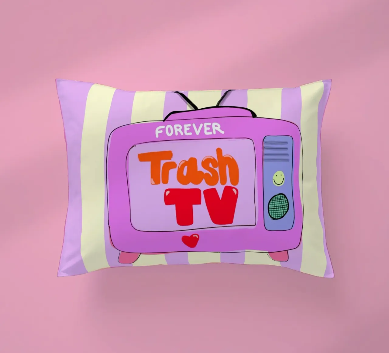 Trash TV cuscino da Hej Ibiza by Ute Arnold
