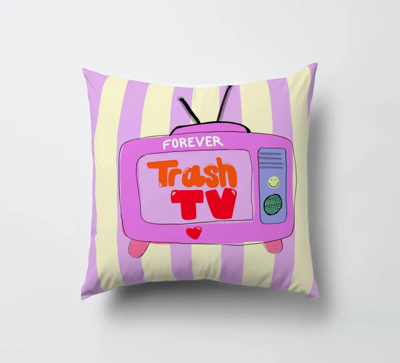 Trash TV cuscino da Hej Ibiza by Ute Arnold