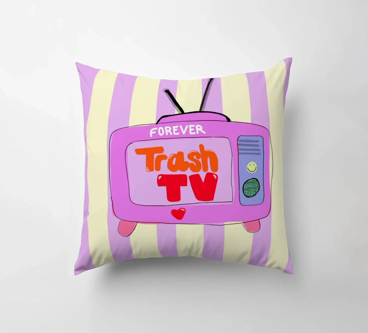 Trash TV cuscino da Hej Ibiza by Ute Arnold