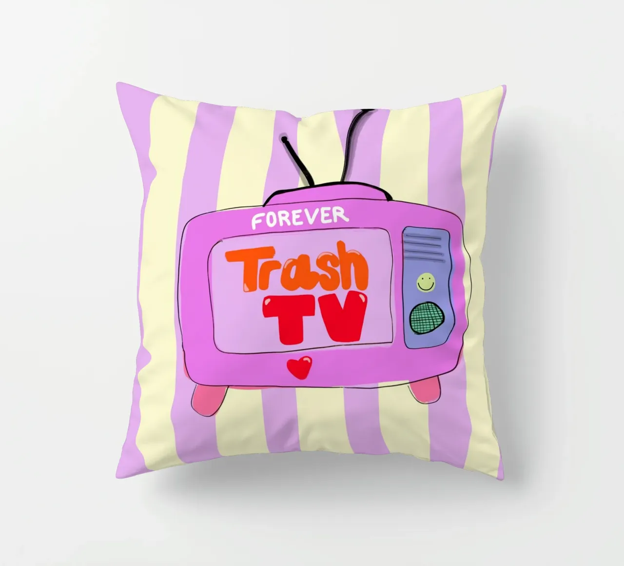 Trash TV cuscino da Hej Ibiza by Ute Arnold