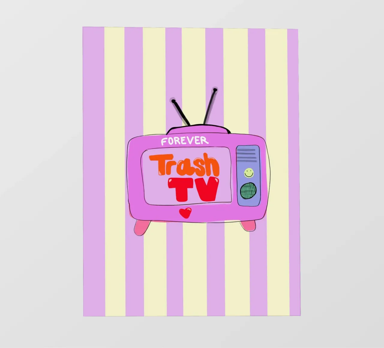 Trash TV telo in pvc da Hej Ibiza by Ute Arnold