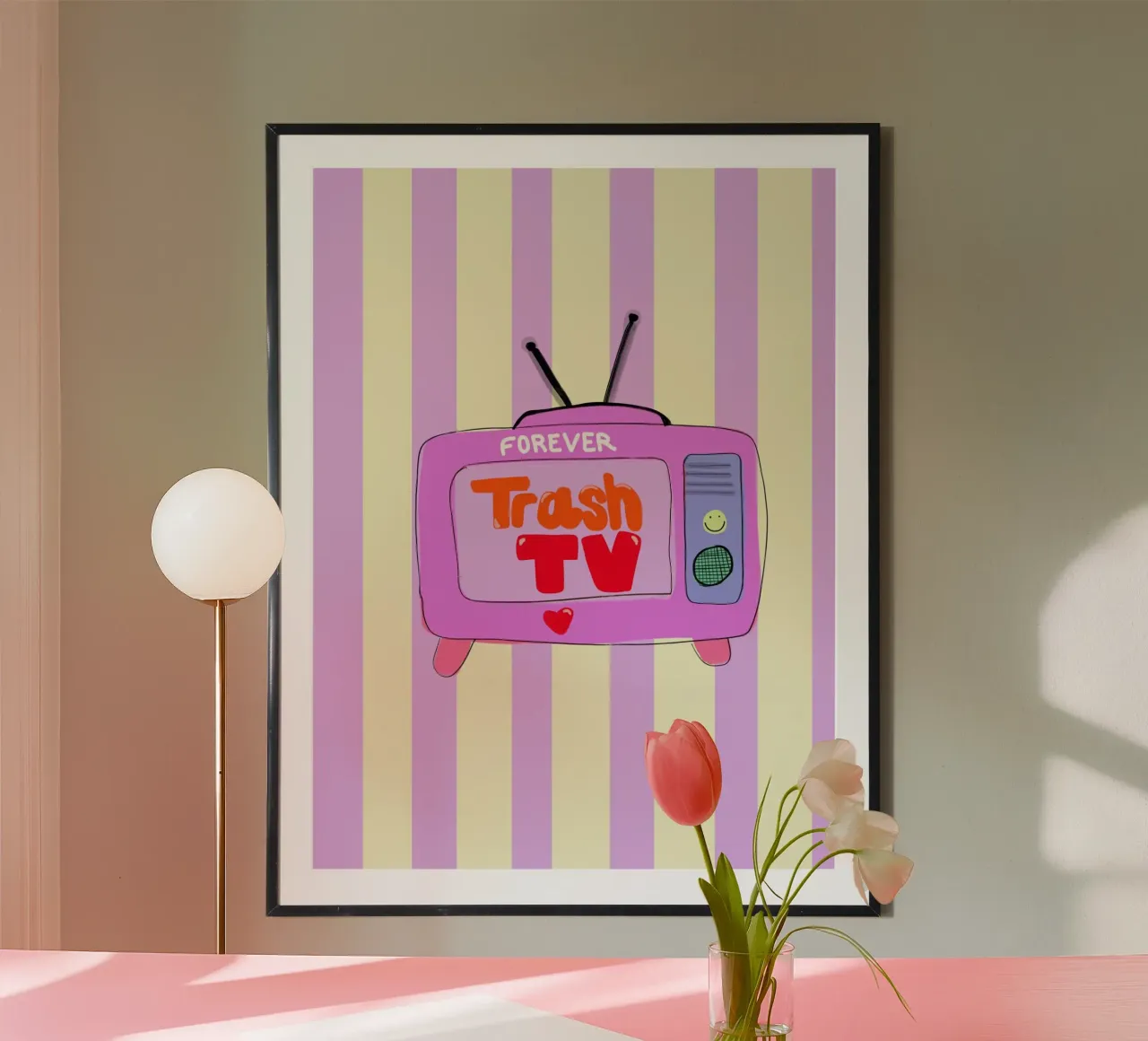 Trash TV carta hahnemühle da Hej Ibiza by Ute Arnold