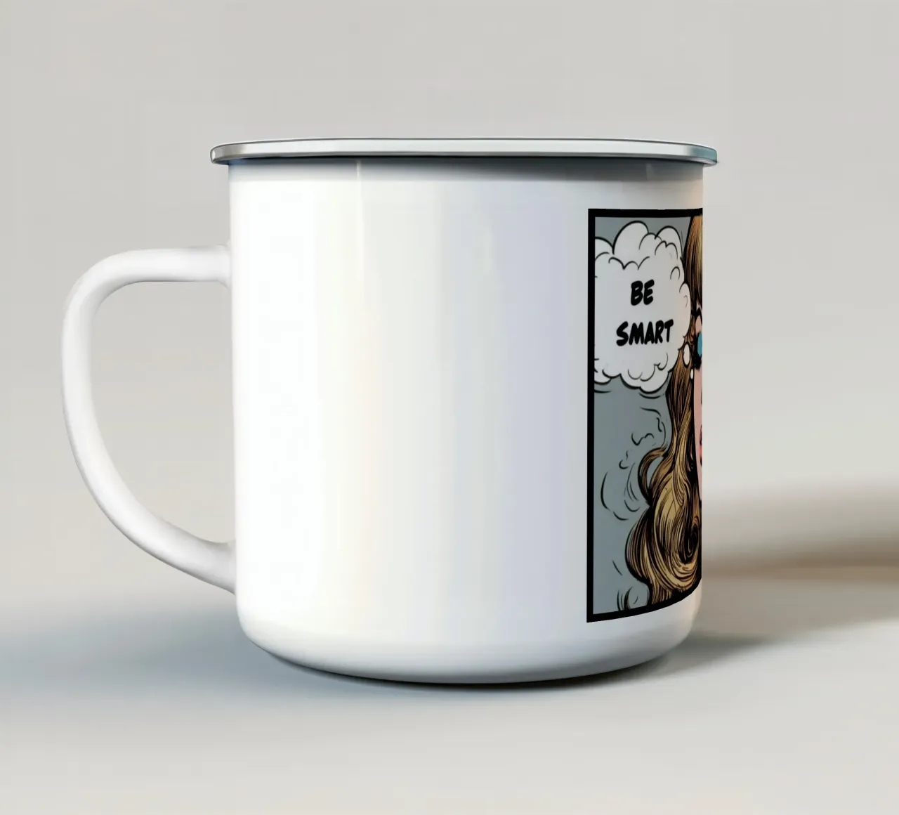 Be smart act stupid – Vintage Posterdruck tazza in smalto da posterprints-by-nomad