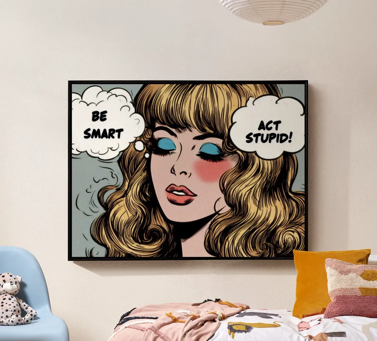 Be smart act stupid – Vintage Posterdruck acryl van posterprints-by-nomad