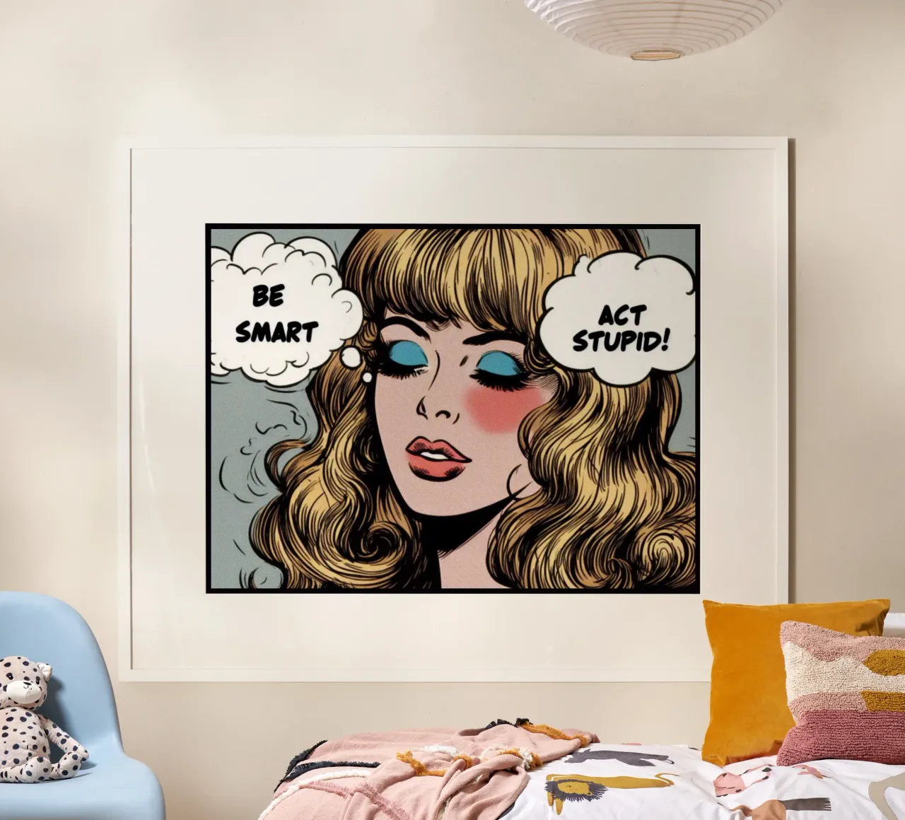 Be smart act stupid – Vintage Posterdruck poster con telaio in alluminio da posterprints-by-nomad