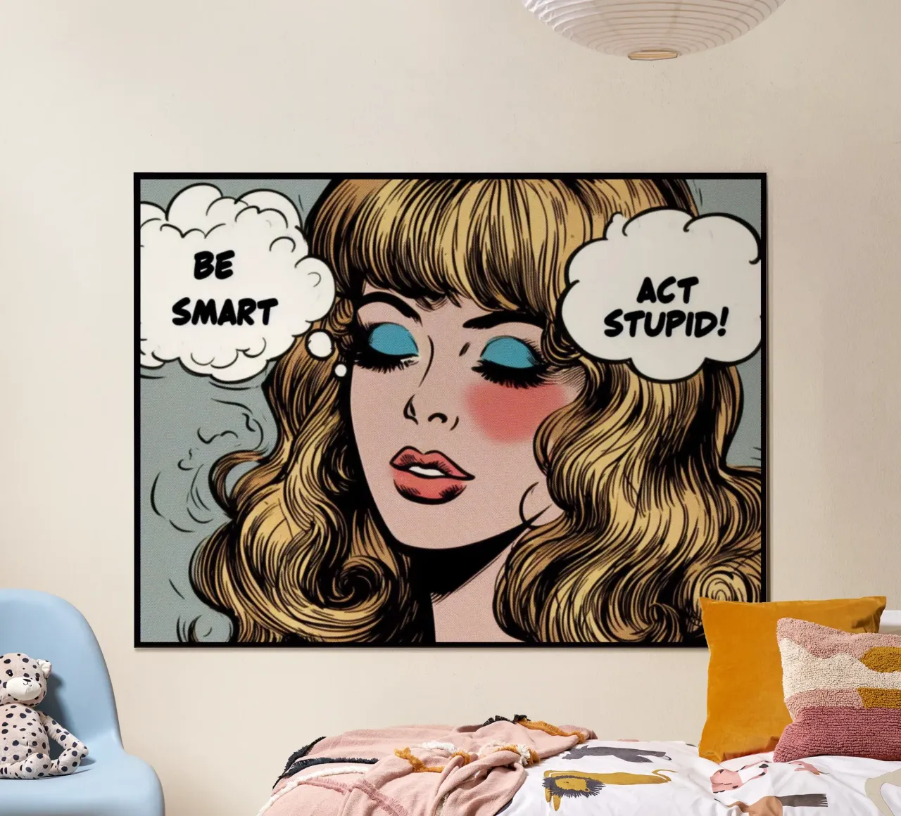 Be smart act stupid – Vintage Posterdruck poster con telaio in alluminio da posterprints-by-nomad