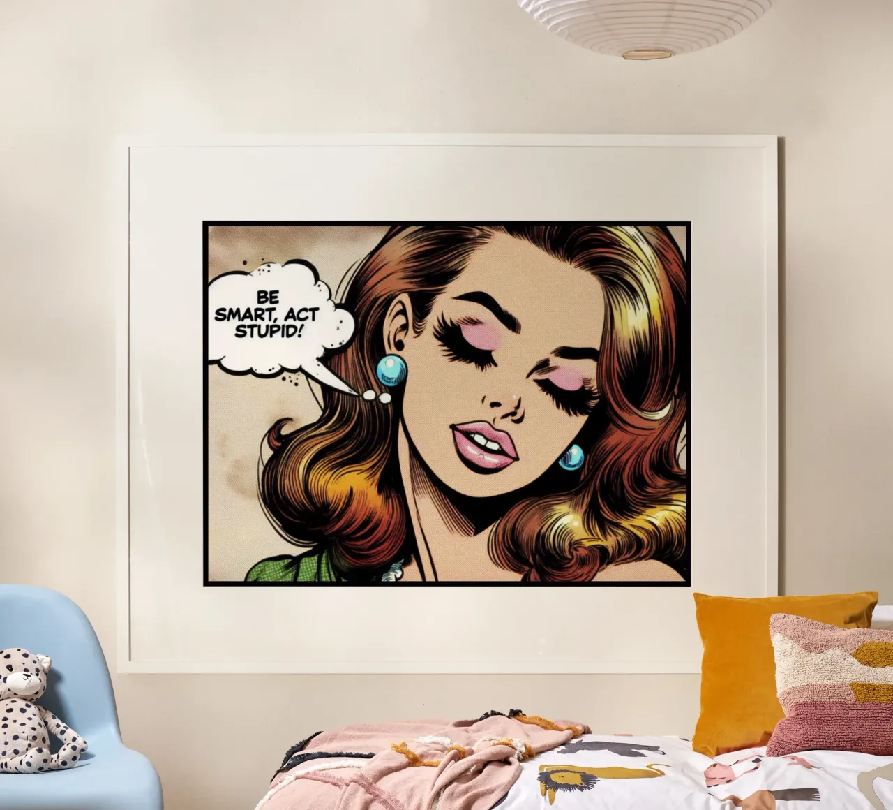 Be smart act stupid – Vintage Posterdruck poster con telaio in legno da posterprints-by-nomad