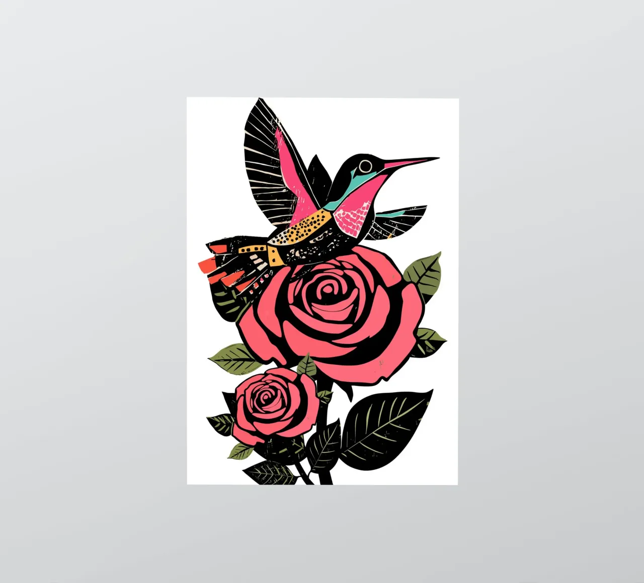 hummingbird hovers sticker by ramosashop