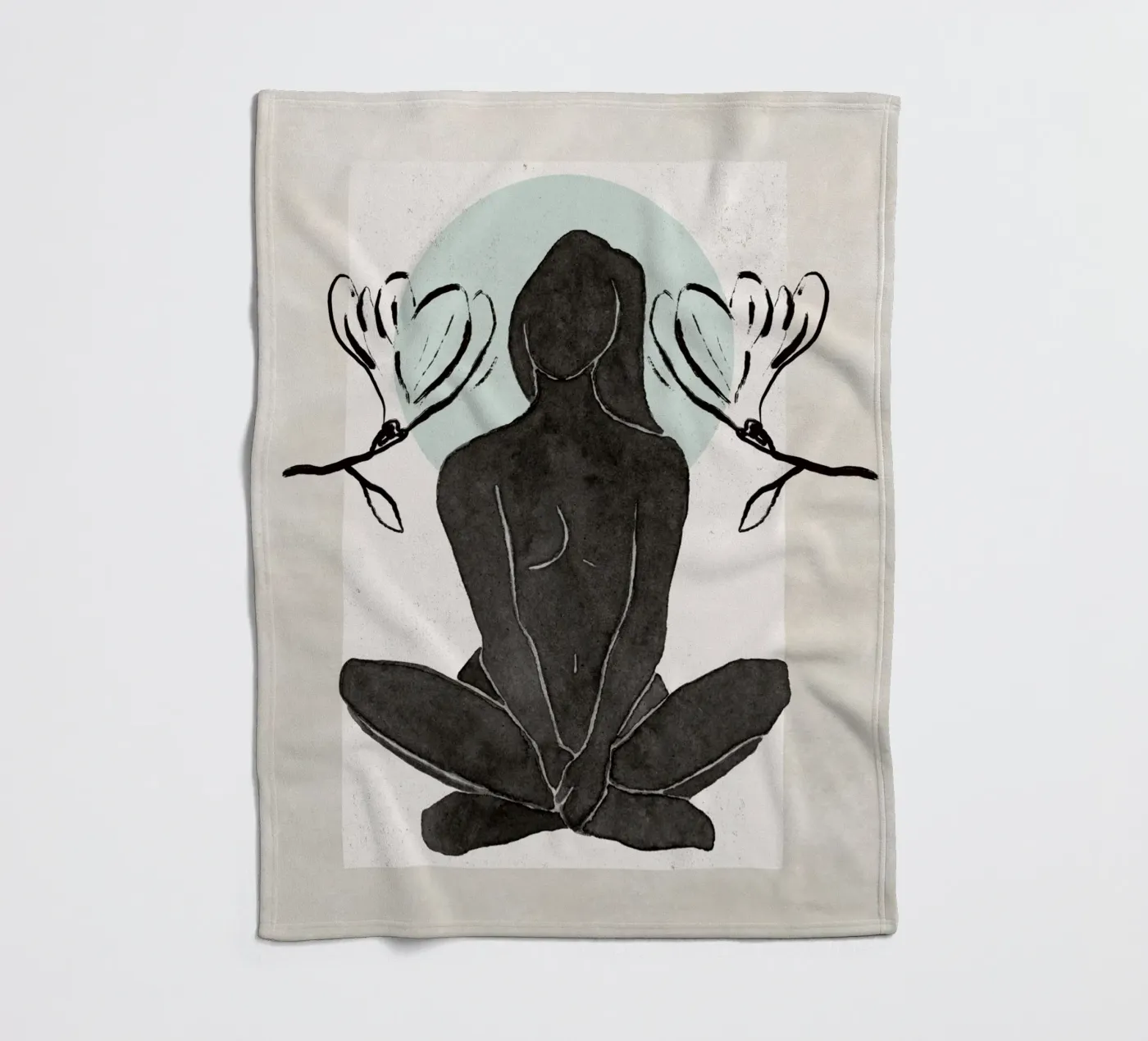 Inner Bloom fleece blanket by treechild