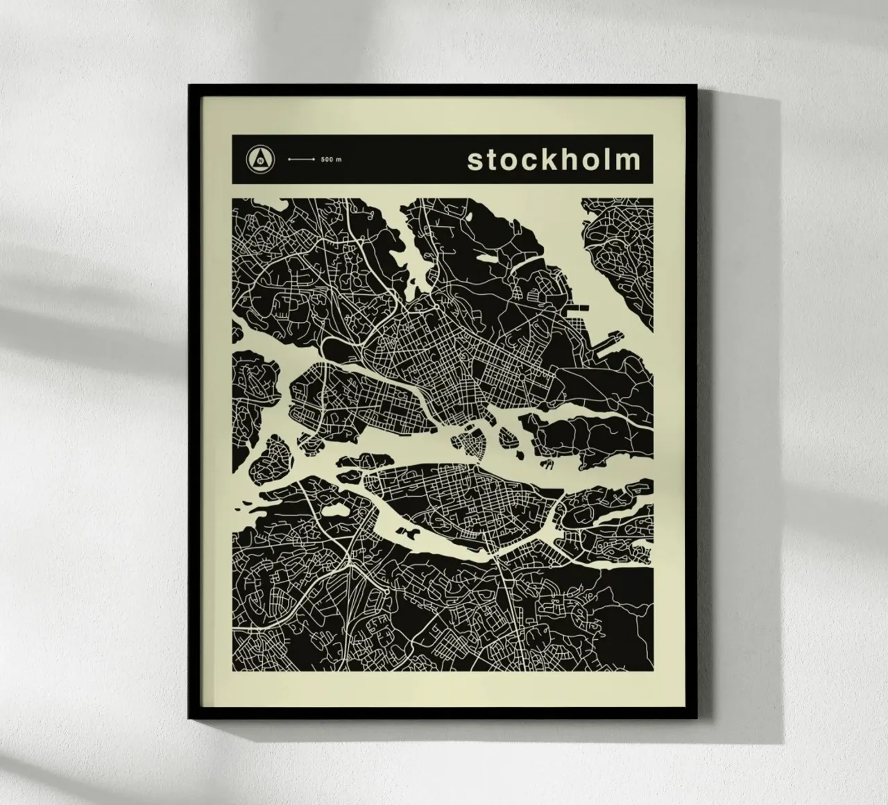 Mappa di Stoccolma poster da Jazzberry Blue