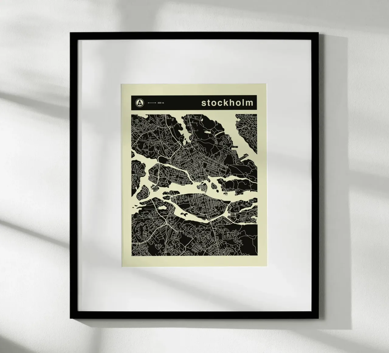 Mappa di Stoccolma poster da Jazzberry Blue