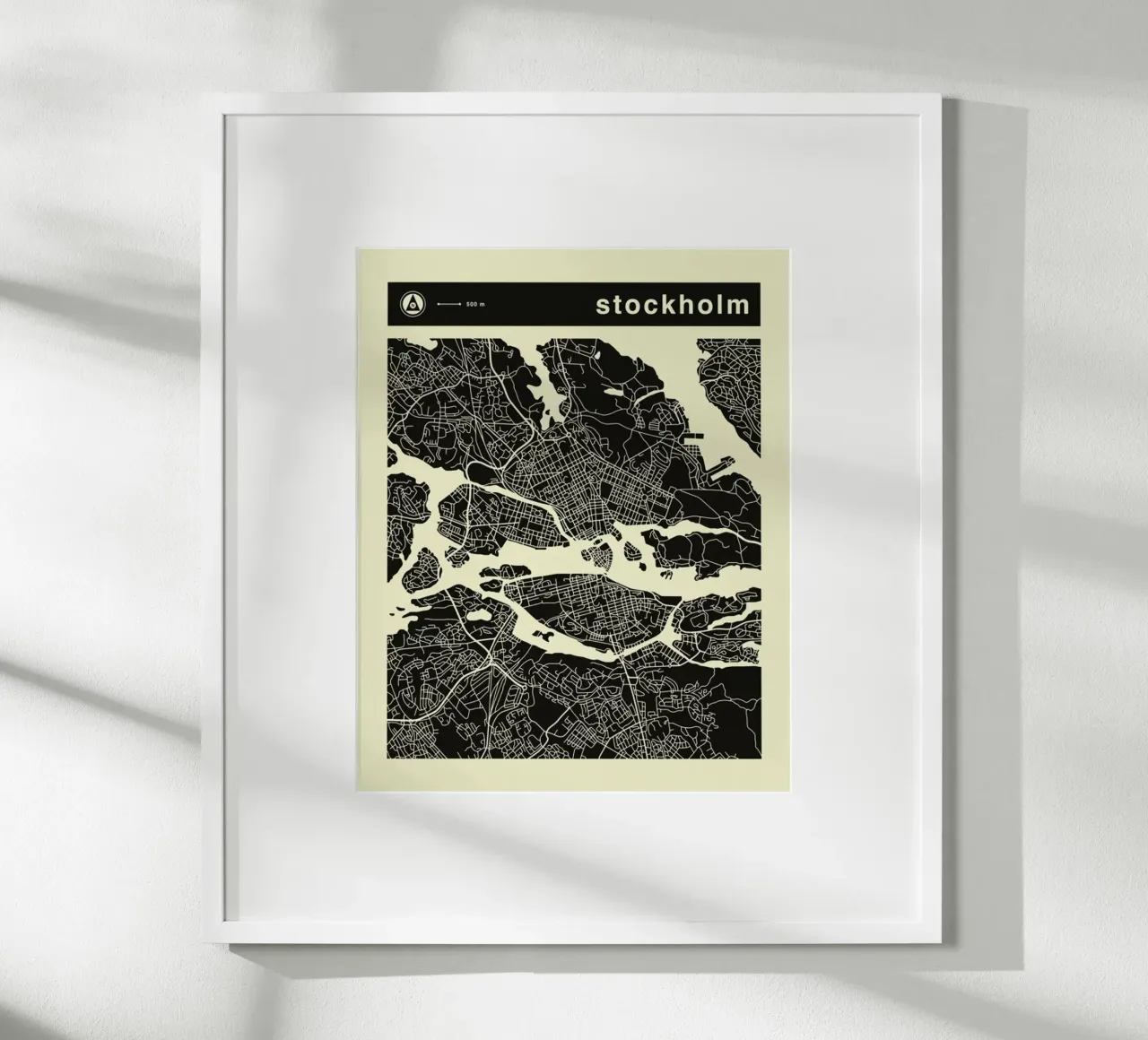 Mappa di Stoccolma poster da Jazzberry Blue