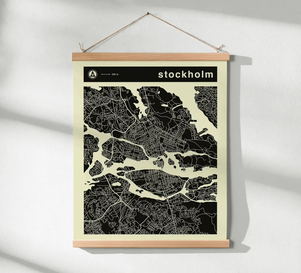 Mappa di Stoccolma poster da Jazzberry Blue