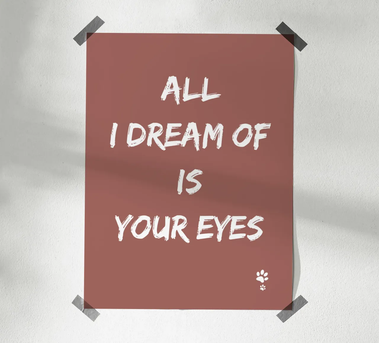 Sogno solo i tuoi occhi poster con telaio in alluminio da catsforyou