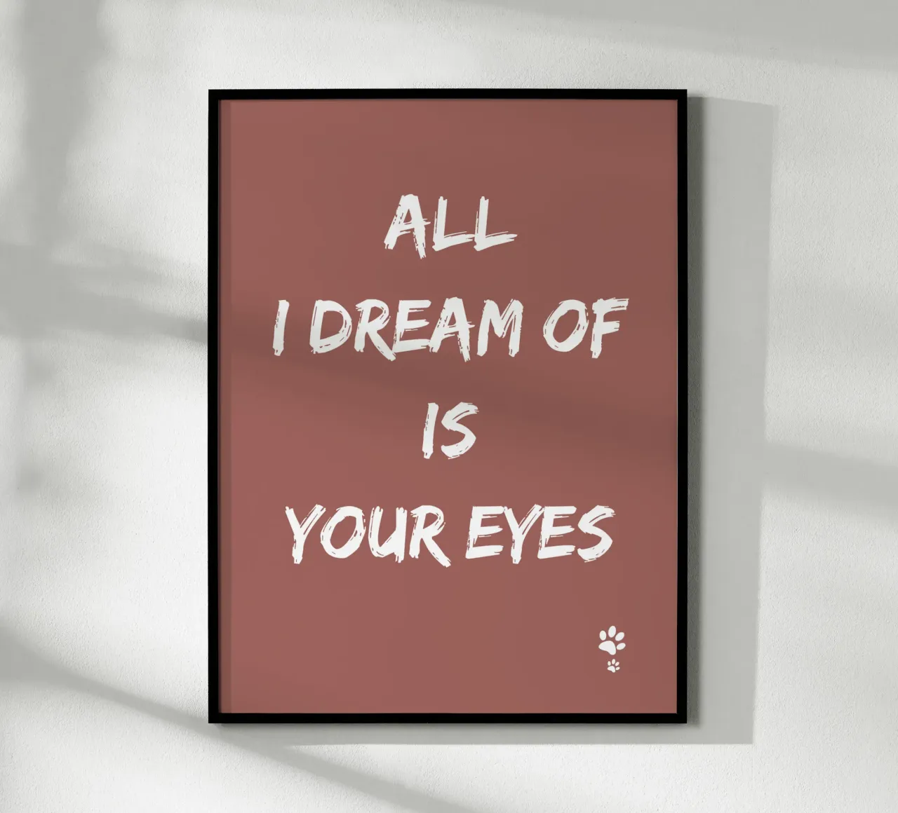 Sogno solo i tuoi occhi poster con telaio in alluminio da catsforyou