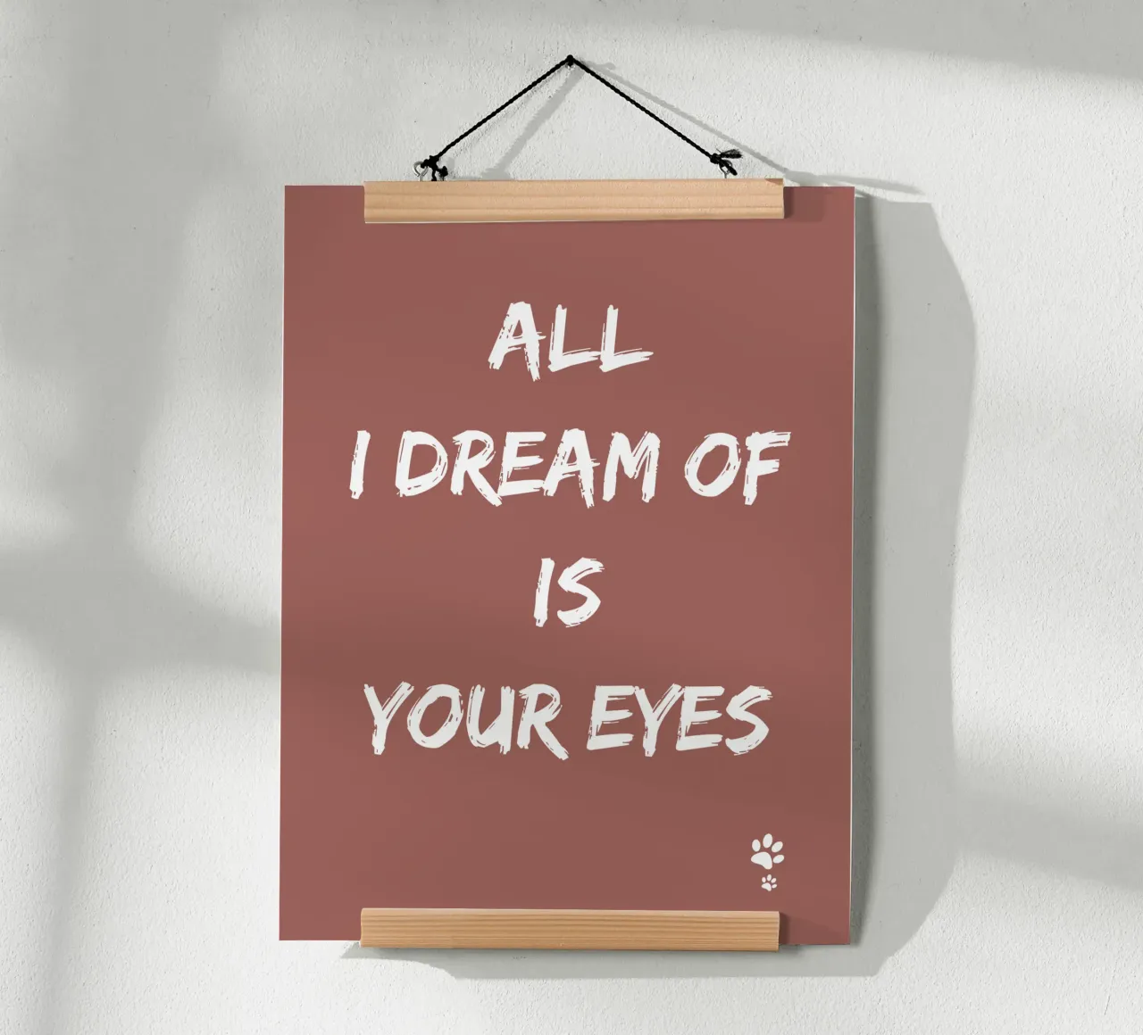 Sogno solo i tuoi occhi poster con telaio in alluminio da catsforyou