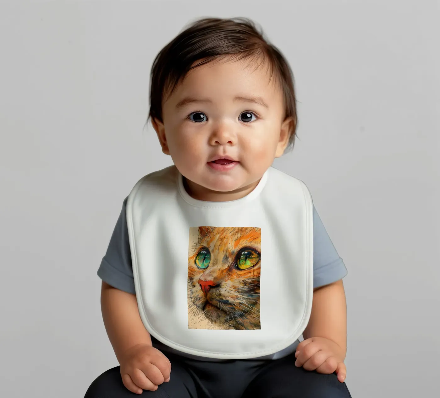 Gatto zenzero bavaglino da Justyna Jaszke JBJart