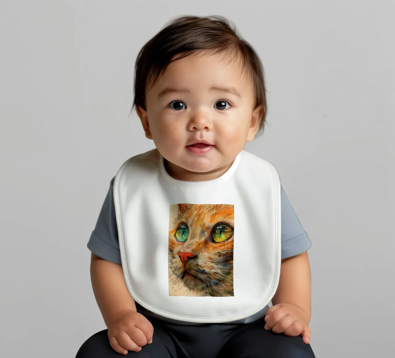 Gatto zenzero bavaglino da Justyna Jaszke JBJart