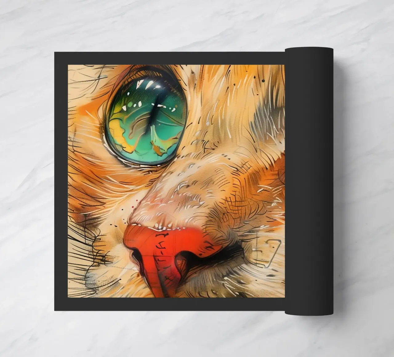 Ginger kat deurmat van Justyna Jaszke JBJart