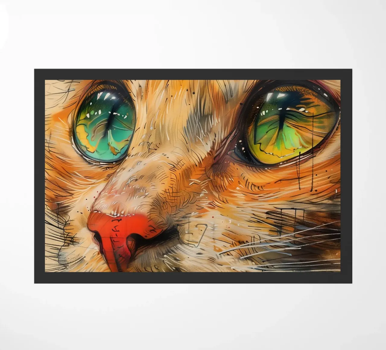 Ginger kat deurmat van Justyna Jaszke JBJart