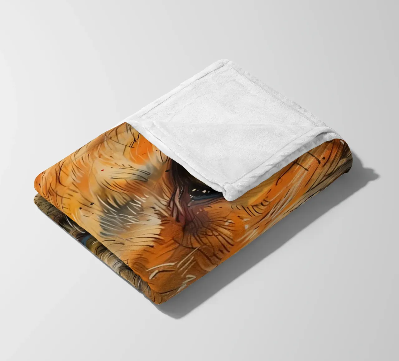 Ginger cat fleecedeken van Justyna Jaszke JBJart