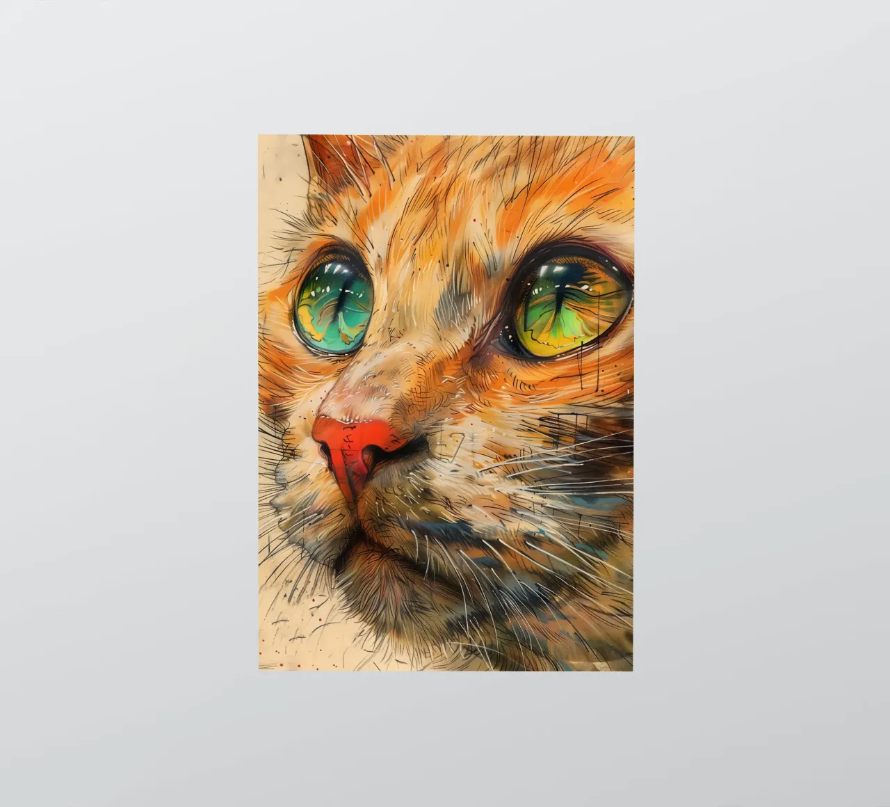 Ingwer-Katze Sticker von Justyna Jaszke JBJart