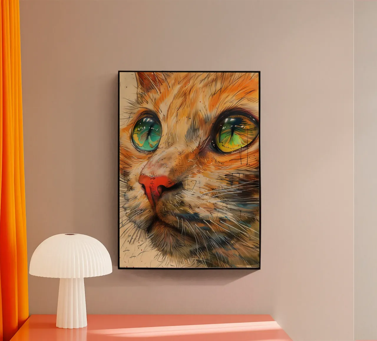 Chat roux plexiglas de Justyna Jaszke JBJart