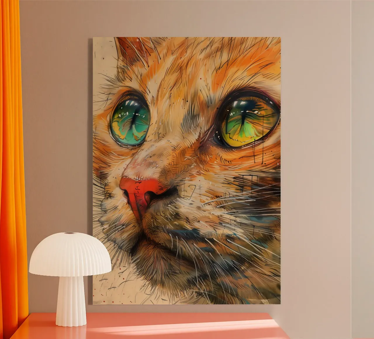 Chat roux plexiglas de Justyna Jaszke JBJart