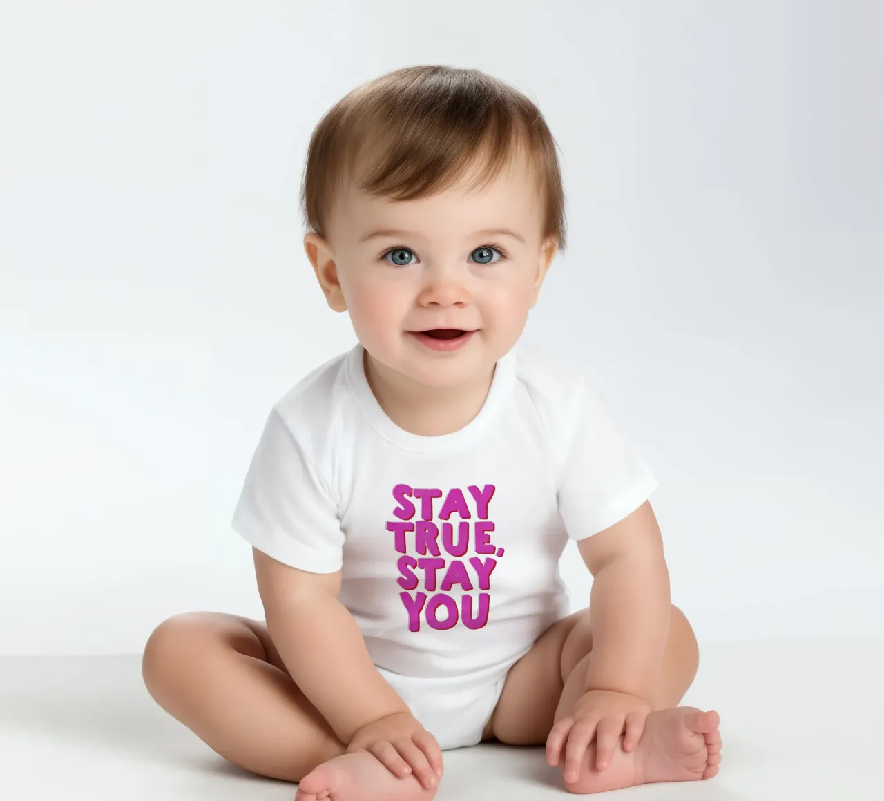 Stay True, Stay You - Vibrant Motivational Art babyrompertje korte mouwen van showmemars