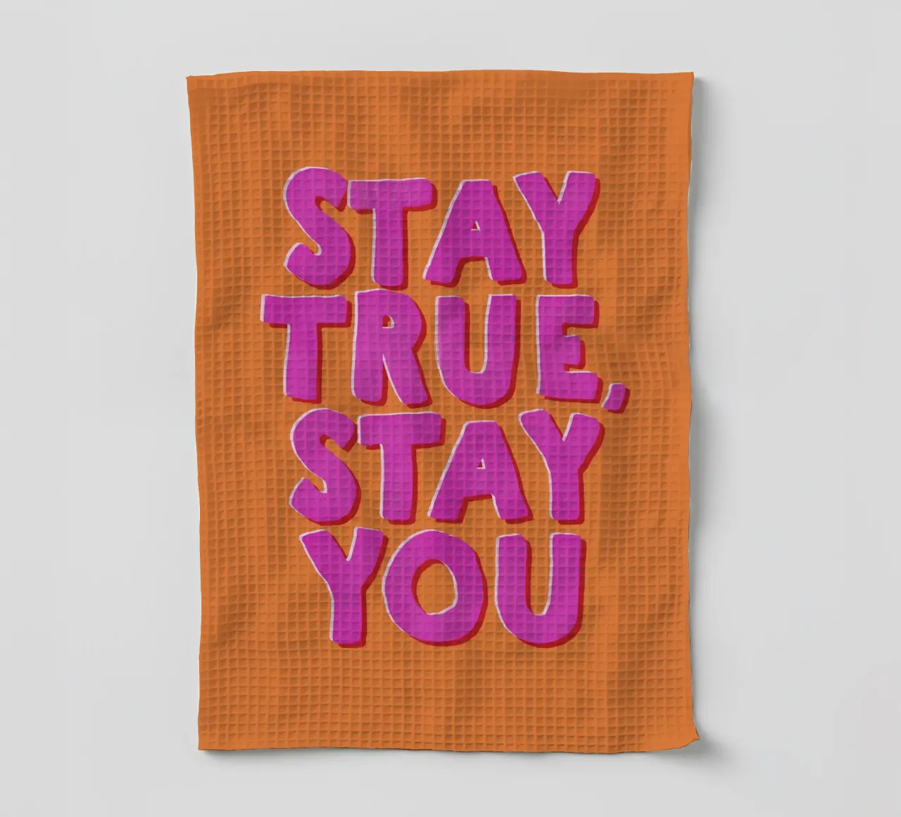 Stay True, Stay You - Vibrant Motivational Art Geschirrtuch von showmemars